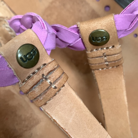 EUC UGG Leather Braided Sandals - Picture 5 of 6